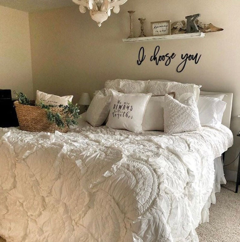 I Choose You Wood Words Sign