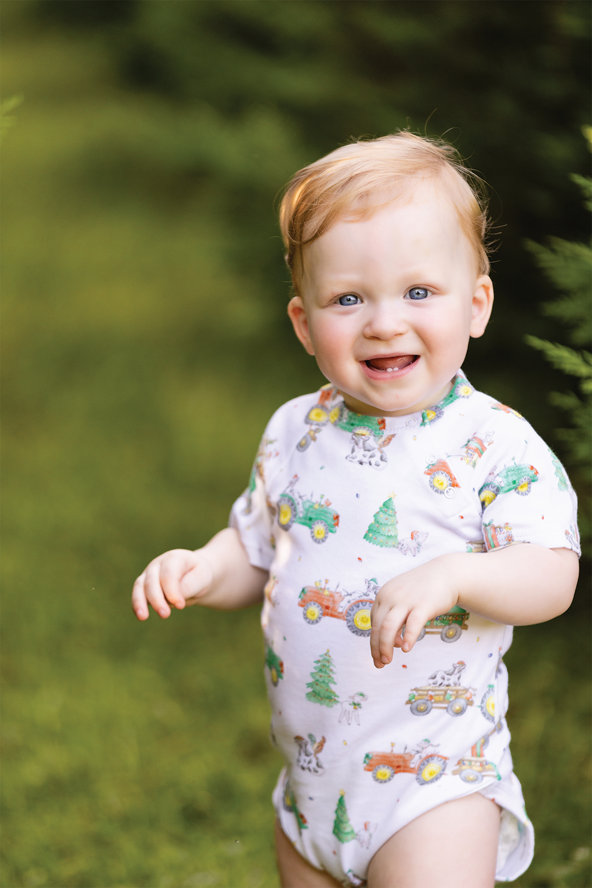 Moo-y Christmas Organic Cotton Christmas Onesie