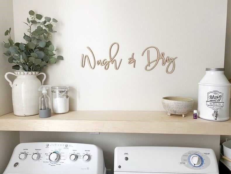 Wash & Dry Wooden Sign